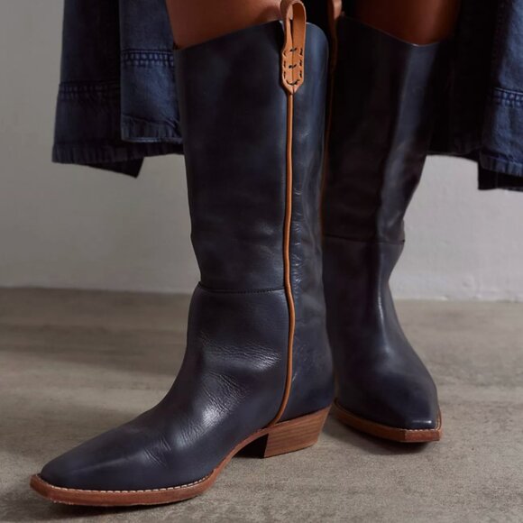 Free People We The Free Montage Tall Boots - Washed Black in Size 8 - Picture 6 of 8